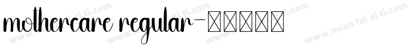 mothercare regular字体转换